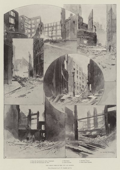 El gran incendio en la ciudad de Londres de Charles Auguste Loye